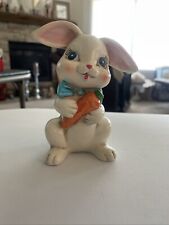 Vintage Easter Bunny Rabbit Hand Made Chalkware Figurine Made In Japan picture