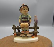 vintage goebel hummel figurines Germany Wayside Harmony Boy Sitting On Fence 4”t picture