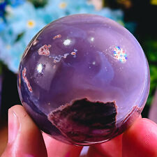 TOP 192G Natural Polished Football Agate Crystal Sphere ball Healing A308 picture