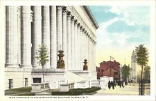 People At Main Entrance To State Education Building, Albany, New York Postcard picture