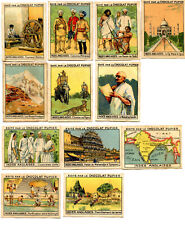 1930’s French Chocolat Pupier - 12 India Cards picture