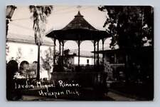 Jardin Miguel Rincon URUAPAN Michoacan RPPC Vintage Kiosko Mexico Photo 1940s picture