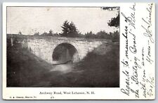 West Lebanon New Hampshire~Archway Road~Arched Bridge~1906 Postcard picture