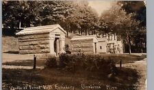 OWATONNA MN FOREST HILL CEMETERY VAULTS c1910 real photo postcard rppc minnesota picture