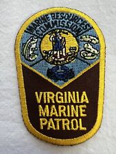 Vintage Marine Resources Commission Virginia Patrol Police Patch 2x3 Inches New picture