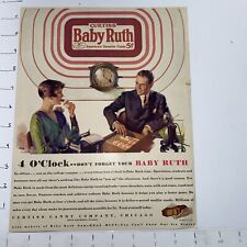 Vintage Baby Ruth 1929 4 O’clock Don’t Forget Your Baby Ruth White Packaging picture