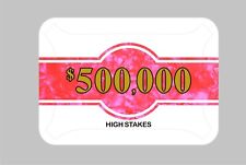 High Stakes $500,000 Poker Plaque Premium Quality NEW James Bond Casino Royale picture
