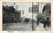 G35/ Butler Indiana Postcard 1908 South Broadway Stores Ice Cream Soda Shop picture