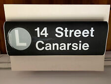 NY NYC SUBWAY ROLL SIGN LARGE ROUTE 14 STREET CANARSIE BROOKLYN BKLYN CHELSEA picture