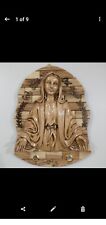 Icon Virgin Mary, the sweet Heart ,Olive wood Hand made from Bethlehem HolyLand  picture