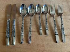 Spring Lake 2 Place Settings Fork Knife Tablespoon Teaspoon Hanford Forge Vtg picture