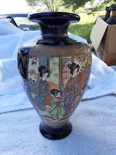 Japanese Satsuma Meiji Antique Vase Painted in Beautiful Colors picture
