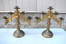 Pair of Older 5 Light Church Candelabra, Adj. Arms (CU834) chalice co. picture