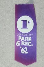 Vintage 1962 1st First Place Ribbon Johnson City Park & Rec. Tennessee TN 62 picture