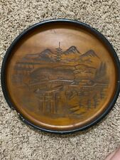 Japanese Hand carved Wooden Wall Hanging picture