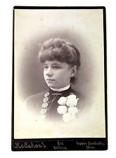 Cabinet Card Photo McCahons Art Gallery Upper Sandusky OH Woman Flowers  cp2 picture