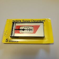 Vintage NOS Schick Super Chromium Razor Blades 5 Pack with Case  picture