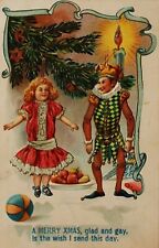 Delightful Fantasy Toys Embossed 1915 Puppet Doll Christmas Germany picture