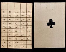 Historic 1700’s Earliest Form LOTTO Antique Playing Cards Secondary Use Single picture