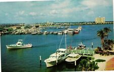 VTG Postcard- C-17a.  Marina and Yacht Basin at Clearwater Beach. Posted 1975 picture