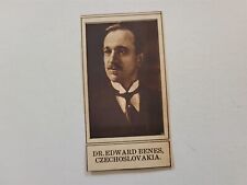 Dr. Edward Benes Czechoslovakia 919 WW1 World War 1 NY Picture Peace Delegate picture