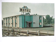 Utica New York NY Postcard A-1 Motel Exterior View Sign Parking Lot 1960's picture
