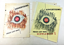 Vintage 1945 Coca-Cola Advertising Price List with 5 Supplements picture