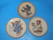 VINTAGE 1972 - 1974 GOEBEL W. GERMANY HUMMEL 2ND + 3RD + 4TH ANNUAL PLATES  picture