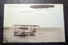 Mint France Postcard Dirigible Mediterranean Zeppelin Hydroplane Meteor picture