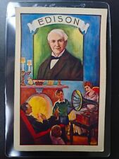 1920s Chocolates Amatller Thomas Edison Trade Card #9 Pop 1 RARE Spain picture