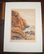 John Coggeshall Signed/Dated 1910 Silver Print New England Rocky Coastal Shore picture