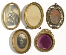 Antique 1900's Victorian Era TLC Oval Frames For Photos Tintype CDV picture