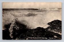 Roosevelt Highway CA-California RPPC, Scenic View Of Surf, Vintage Postcard picture
