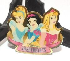 Disney Princess Sweethearts Pin Cinderella Snow White Sleeping Beauty Gold Tone picture