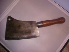 ANTIQUE WM. BEATTY & SON MEAT CLEAVER  CHESTER  NO. 0   NICE SHAPE COW IMAGE picture