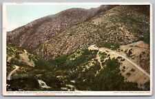 Three Elevations Colorado Springs CO Aerial View Country Road Mountain Postcard picture