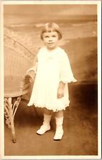 RPPC Cute Little Girl Dress Atlantic City Boardwalk Souvenir Postcard 1901-1907 picture