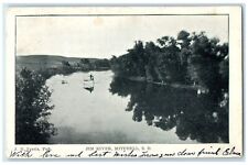 1907 Jim River Boat River Scene Mitchell South Dakota SD Unposted Trees Postcard picture