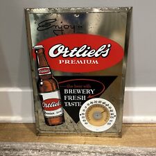 Vintage 60’s Ortlieb’s Premium Beer Advertising Sign With Working Thermometer picture