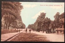 Main Street Abingdon VA Vintage Virginia Early Horses Postcard picture