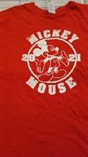 Disney Shirt Adult Extra Large Mickey Mouse Red Graphic Tee Shirt  picture