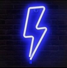 Blue Lightning Bolt light, attachable to wall. picture