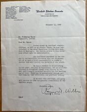 Indiana U.S. Senator Raymond E. Wallis Autographed Letter picture