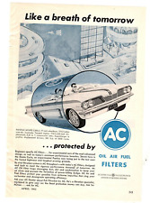 1962 Print Ad AC Oil Air Fuel Filters Pontiac Monte Carlo 97 in Wheelbase 4-cycl picture