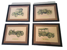 4 Framed Pictures Pierce Arrow Maxwell 22 Brush Roundabout Mercer Raceabout 8x10 picture