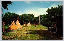 Red Cloud's Sioux Indian Village Tipi's Red Cloud Nebraska Postcard K26 picture