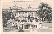Washington DC White House East Entrance Monochrome Linen 1940 DC  picture