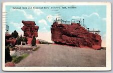 Balanced Steamboat Rock Formations Mushroom Park Colorado Mountains VNG Postcard picture