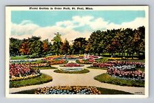 St Paul MN-Minnesota, Floral Garden In Como Park, Antique, Vintage Postcard picture