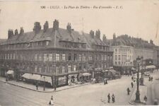 CPA 59 LILLE Place du Théâtre - shops CAFE RESTAURANT AU NOUVEAU THEATRE 1924 picture
